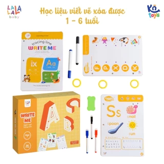 Học Liệu Giáo Dục Sớm Cho Bé Tập Viết Vẽ Thông Minh Xóa Được kèm Bút và Mút xóa - Lalala Baby