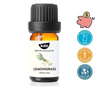 Tinh dầu Sả Chanh Kobi Lemongrass essential oil giúp khử mùi, thơm phòng, đuổi, chống và diệt muỗi - 10ml