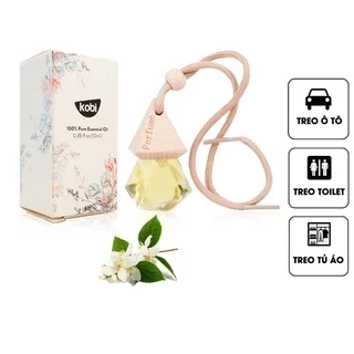 Tinh dầu treo xe ô tô hương hoa Nhài Kobi giúp khử mùi xe hơi hiệu quả - 10ml