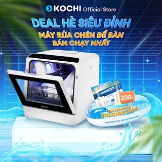 Máy Rửa Chén Để Bàn KOCHI C400 - Không Cần Lắp Đặt - 4 Bộ - Rửa Nước Nóng - Sấy Khử Trùng - Lưu Trữ 73H - Tiết Kiệm