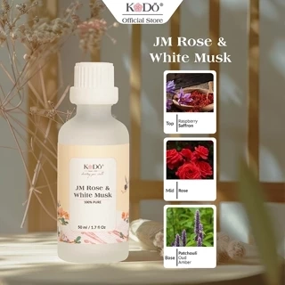 Tinh Dầu Nước Hoa KODO JM Rose & White Musk Hương Gỗ Trầm Làm Thơm Phòng, Không Gian, Quần Áo - Signature - 10/50/100ml
