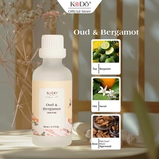 Tinh Dầu Nước Hoa KODO Oud & Bergamot Hương Cam Thảo Mộc Làm Thơm Phòng, Không Gian, Quần Áo - Signature - 10/50/100ml