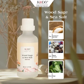 Tinh Dầu Nước Hoa KODO Wood Sage & Sea Salt Hương Gỗ Xô Thơm, Làm Thơm Phòng, Quần Áo, Signature, 10/50/100ml