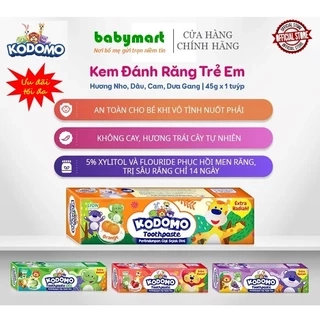 Kem đánh răng Kodomo đủ hương 45-60gr cho bé từ 3 tuổi