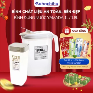Bình đựng nước Yamada 1L/1.8L – Nắp bật tiện lợi, chất liệu an toàn, bền đẹp – Bahachiha