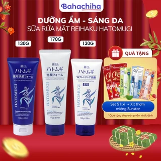 Sữa rửa mặt Reihaku Hatomugi 130g 170g dưỡng ẩm trắng da chiết xuất hạt ý dĩ Nhật - Bahachiha