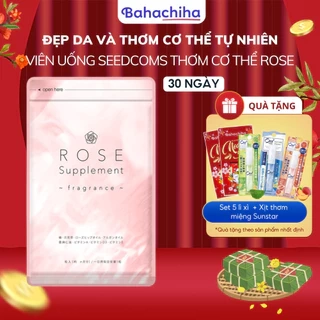 Viên uống Seedcoms Rose Supplement tạo hương thơm chiết xuất hoa và thảo mộc 30 ngày - Bahachiha