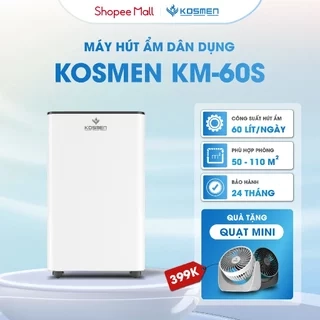 Máy Hút Ẩm Kosmen KM-60S Công Suất 60 lít/ngày, Công Nghệ Ion Âm - Hàng Chính Hãng