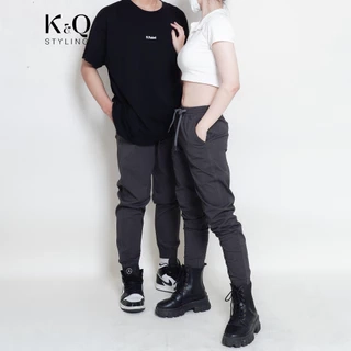 Quần jogger kaki co giãn 4 chiều KQSTYLING xám tiêu cao cấp