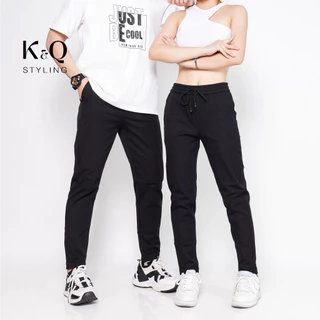 Quần ống suông KQ STYLING kaki co giãn cao cấp đen