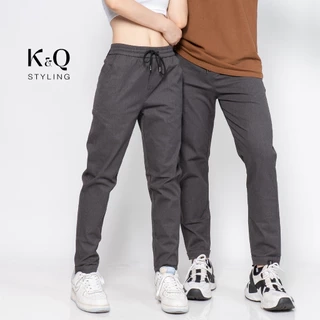Quần ống suông KQSTYLING kaki co giãn cao cấp xám tiêu