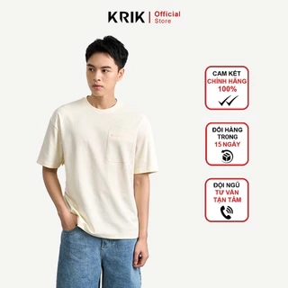 Áo Phông Nam KRIK  Form Classic Chất Liệu Cotton Thiết kế Hình Thêu Trước Ngực Trẻ Trung Khỏe Khoắn AP1314