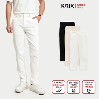 Quần Kaki Nam KRIK Form Slim Fit Trẻ Trung Chất Vải Thoáng Mát Tôn Dáng Tự Nhiên QK6541