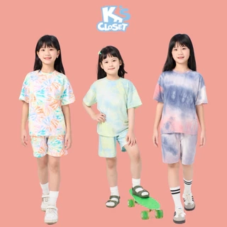 Bộ Quần Áo Cộc Tay Hoạ Tiết Loang K'S CLOSET Cho Bé Gái Từ 10-55kg (2-14 T) KT252THS/ E017FOS, KT106FIS