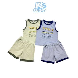 Bộ Quần Áo Tanktop Ba Lỗ K's Closet Chất Liệu Vải Cotton Cho Bé Trai (2-14 tuổi) từ 10kg - 58kg KT075FIS