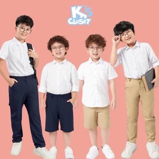 Quần Sooc và Quần Dài Đồng Phục Cho Bé Trai Từ 19 - 52kg (6-14 tuổi) KT01THF/ KT05FOS