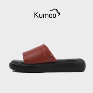 Dép Sandal Nữ Kumoo Đế Bánh Mì Trẻ Trung Cá Tính Màu Đen SD-KUMO-005-A Dép Da Quai Ngang Thời Trang
