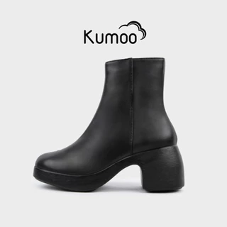 Giày Boot Nữ Cao Gót Kumoo DARA Màu Nâu BL-CG-KUMO-003-B Boot Lửng Nữ Thời Trang, Cá Tính