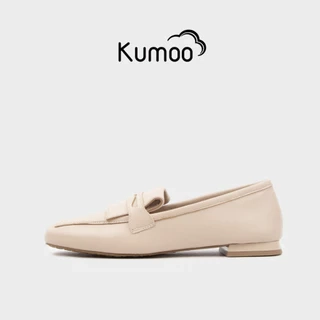 Giày Moca Nữ Kumoo MC-KUMO-001-B Màu Be Da Thật Nappa Cao Cấp Phong Cách Lịch Sự, Trẻ Trung