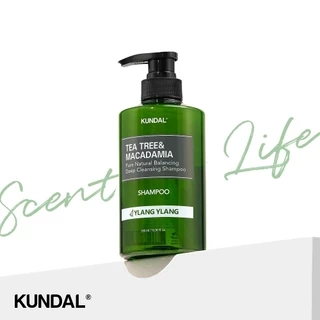 Dầu gội đầu KUNDAL chiết xuất tràm trà & hạt mắc ca làm sạch sâu 500ml