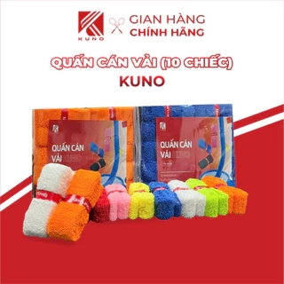 Quấn Cán Vải vợt cầu lông QV10 KUNO Chính Hãng,dày,êm,mịn chống trơn túi 10 chiếc