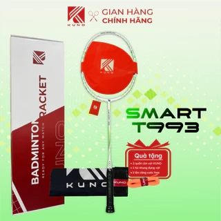 Vợt cầu lông KUNO Smart T993 full carbon thiên công, trọng lượng 4u, công nghệ chống rung chống xoắn - Căng Sẵn 11kg