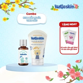 Combo Kem bôi dịu da và Tinh dầu bạch đàn chanh Kutieskin - KKD01, BDC02