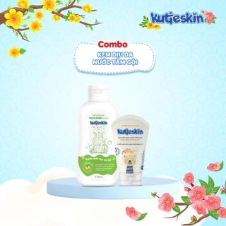 Combo Nước tắm gội thảo dược và Kem dưỡng ẩm Kutieskin - KKA01, STK01