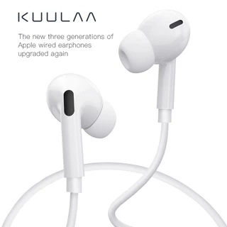 Tai nghe nhét tai 
KUULAA dây dẹt cổng lightning type C hỗ trợ điều chỉnh âm lượng thích hợp cho iPhone Xiaomi Huawei