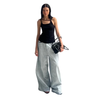 làminapparel - DIAGONAL STRING TIE CAMI TOP