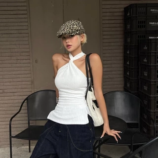 làminapparel - TWIST NECK SLEEVELESS TOP
