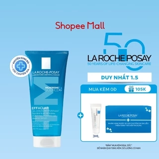 Gel rửa mặt tạo bọt giúp làm sạch sâu cho da dầu mụn La Roche-Posay Effaclar Foaming Gel +M 200ml