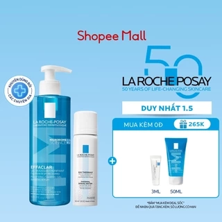 Bộ sản phẩm gel rửa mặt làm sạch cho da dầu nhạy cảm La Roche-Posay Effaclar 400ml