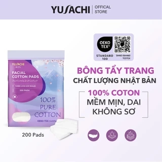 Bông tẩy trang chất lượng Nhật Bản Yusachi 100% cotton chứng nhận Oeko Tex