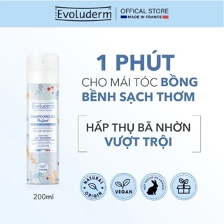 Dầu gội đầu khô Evoluderm cho da dầu làm sạch tóc cho mái tóc bồng bềnh hương thơm quyến rũ 200ml