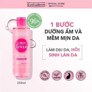 Nước hoa hồng Evoluderm dưỡng da mềm mịn, giúp se khít lỗ chân lông, dưỡng ẩm cân bằng da 250ml