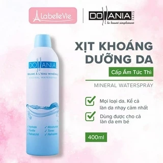 Nước Xịt khoáng Dollania Evoluderm dưỡng da, cấp ẩm, cấp nước cho da, giúp da ẩm mượt mịn màng chính hãng 400ml