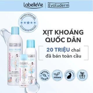 Nước Xịt khoáng Evoluderm Atomiseur Eau Pure chính hãng dưỡng ẩm, làm dịu da 400ml