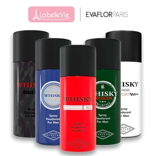 Xịt khử mùi toàn thân nam Evaflor Whisky For Men chính hãng Pháp hương tuyết tùng cho quý ông sang trọng 150ml