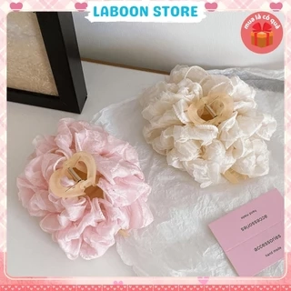 kẹp tóc càng cua LABOON chất liệu voan nhún xếp ly nhiều lớp nhẹ nhàng dễ thương