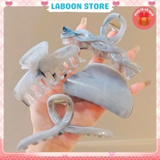 Kẹp tóc càng cua vân đá LABOON phụ kiện tóc chất liệu acrylic vân đá phong cách thanh lịch hiện đại