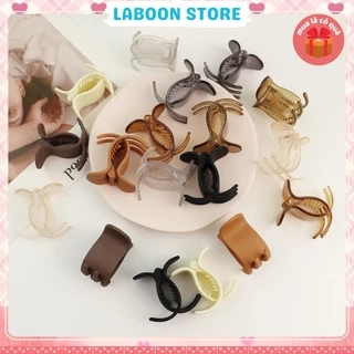 Set 12 chiếc kẹp tóc LABOON càng cua 5 răng tone màu pastel candy chocolate nhẹ nhàng tiểu thư
