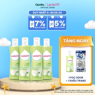 Bộ 4 chai Dung Dịch Vệ Sinh Phụ Nữ Lactacyd Odor Fresh Ngăn Mùi 24H 250ml/chai