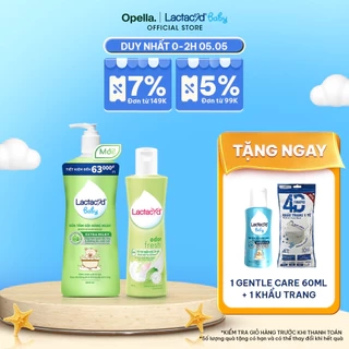 Bộ Sữa Tắm Gội Trẻ Em Lactacyd Baby Extra Milky Size Jumbo 800ml + Chai DDVS Phụ Nữ Lactacyd Odor Fresh 250ml
