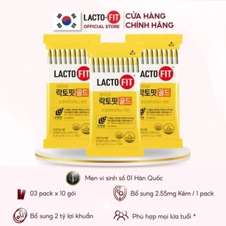30 Gói Men Vi Sinh LACTO-FIT GOLD Bổ Sung Lợi Khuẩn Cải Thiện Đường Ruột Khỏe Mạnh (30 gói x 2g)