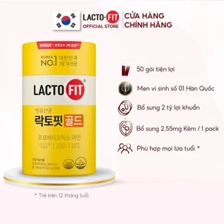 Hộp 50 Gói Men Vi Sinh LACTO-FIT GOLD Bổ Sung Lợi Khuẩn Cải Thiện Đường Ruột Khỏe Mạnh (50 gói x 2g)