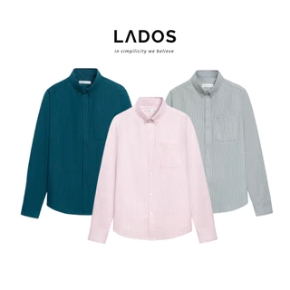 Áo sơ mi nam dài tay kẻ sọc nhí vải oxford cao cấp LADOS-18126 phong cách hàn quốc, có túi, nhiều màu