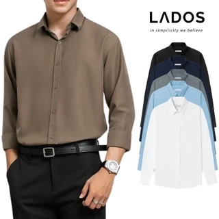 Áo sơ mi trơn dài tay cao cấp LADOS - 779 chất lụa mềm mại