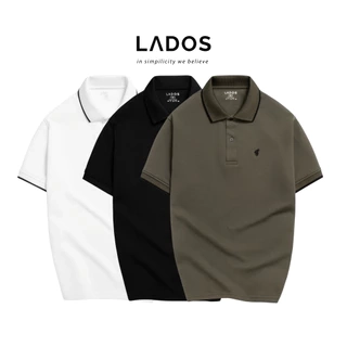 Áo thun polo nam ngắn tay LADOS-9180 thun cá sấu interlock basic trẻ trung, phong cách Hàn Quốc