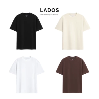 Áo Thun Tee cổ tròn 100% cotton 250gsm Unisex Lados-19144 chất dày dặn, thấm hút, phong cách trẻ trung